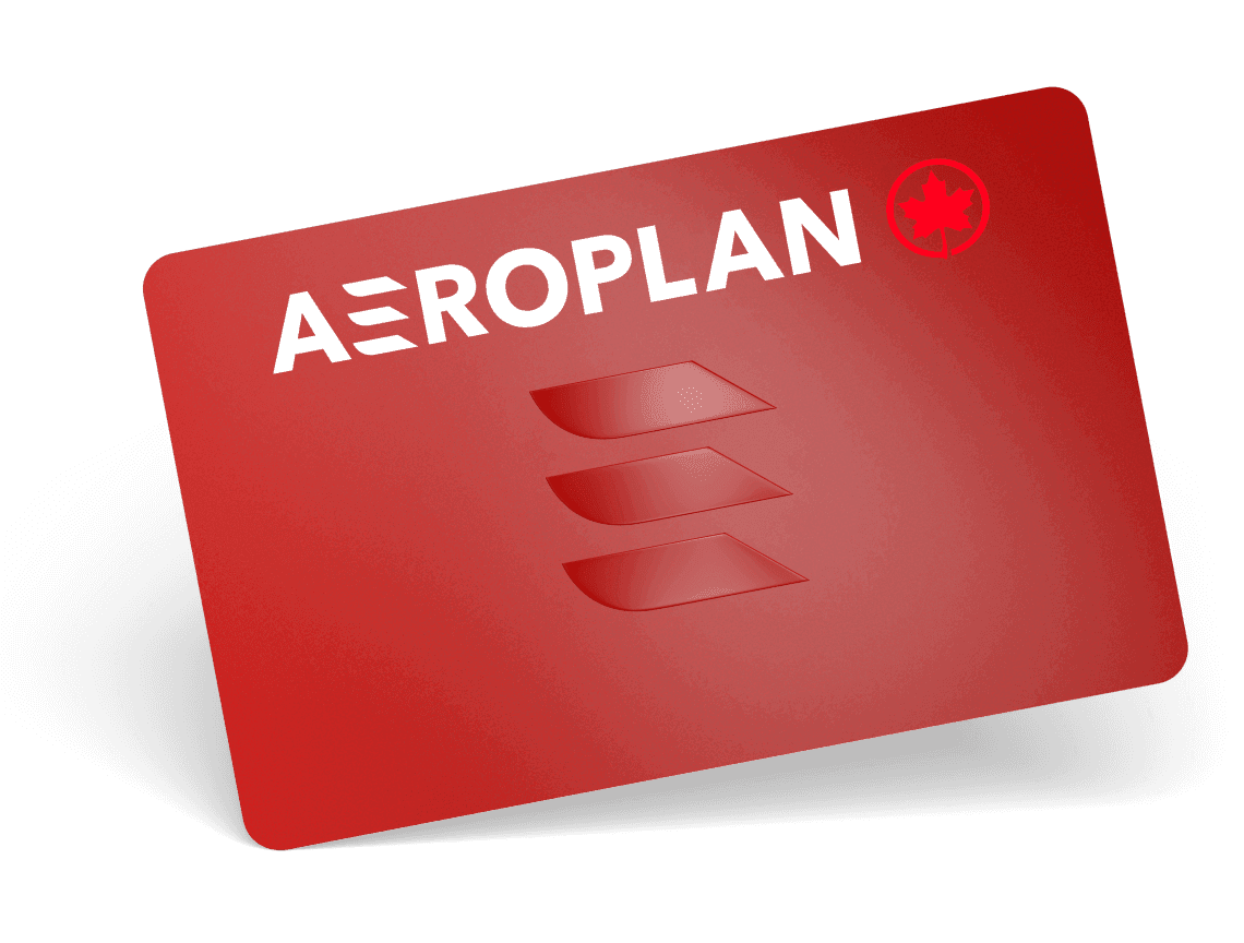 Aeroplan loyalty card.