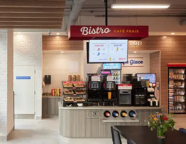 Image en magasin du Bistro dans ON the RUN.